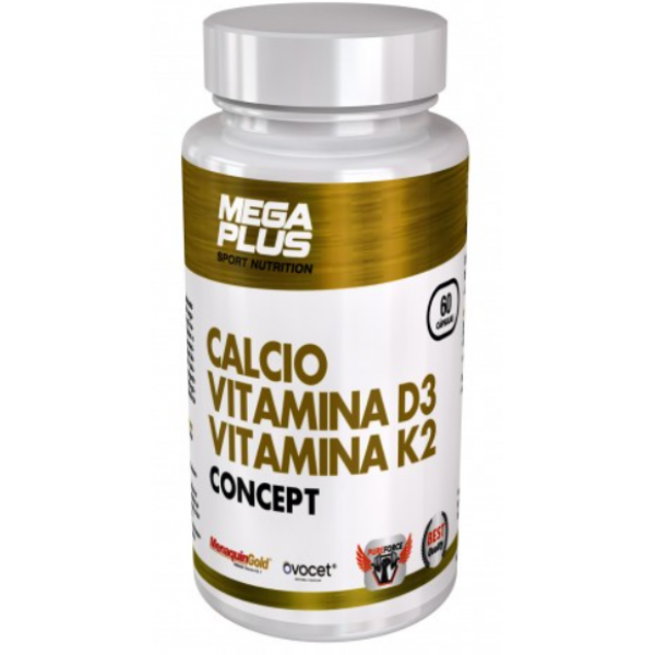 Megaplus Calcio+Vit.D3+Vitamina K2 Concept  60 Cápsulas