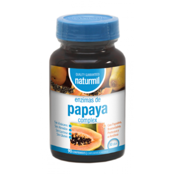 Enzima de Papaya Complex Naturmil - 90 Comprimidos
