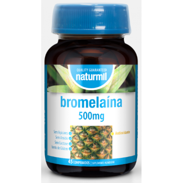 Bromelaína 500 mg. Naturmil - 45 Comprimidos