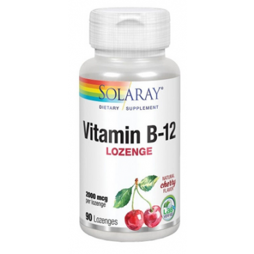 Vitamina B12 2000 mcg 90 Comprimidos Sublinguales Solaray