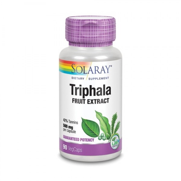 Triphala 90 cápsulas vegetales de 500mg Solaray