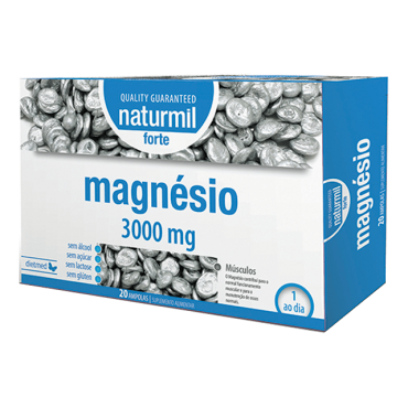 Magnésio Forte 3000mg 20 ampolas Naturmil