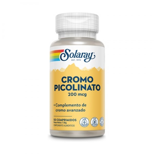 Cromo Picolinato 50 comprimidos de 200μg Solaray