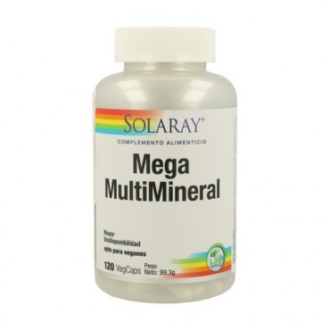 Mega Multi Mineral 120 cápsulas vegetales Solaray