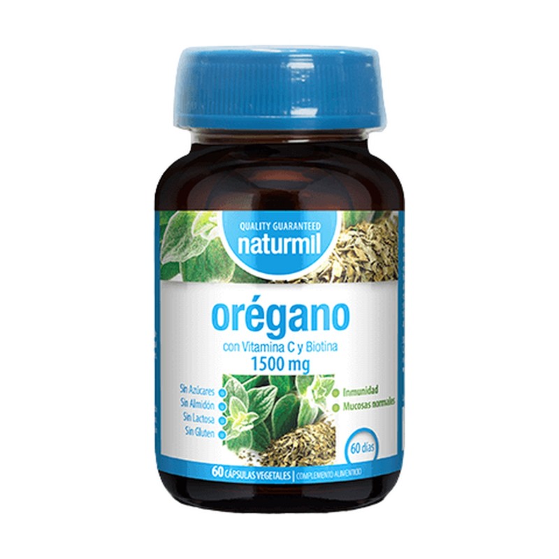 Orégano con vitamina C y biotina 60 cápsulas