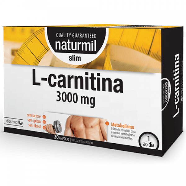 L-CARNITINE 3000, 20 viales 15 ml, LIMON - 3 G DE L-CARNITINA + CROMO 