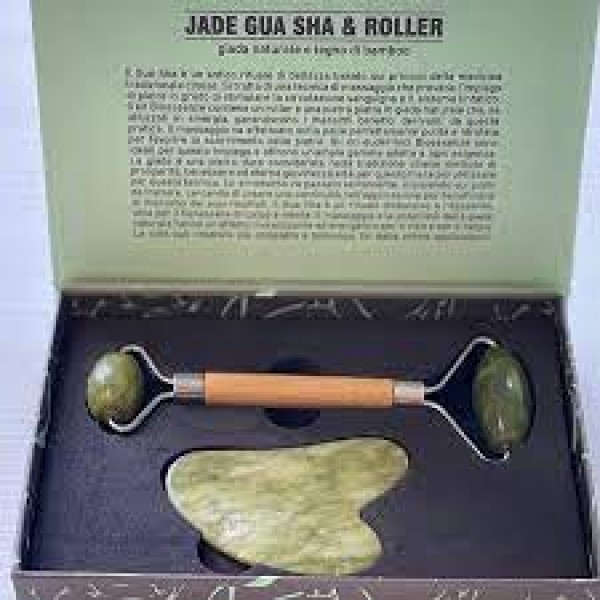 Kit Gua Sha, Roller y Jade Natural BioEssenze